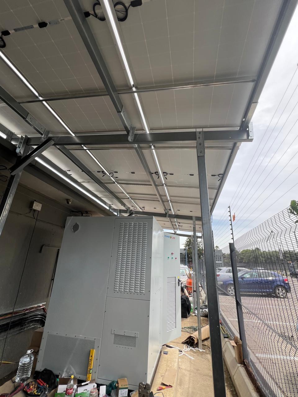 80 kWp solar PV + 100 kW PCS + 261 kWh BESS — site photograph 2